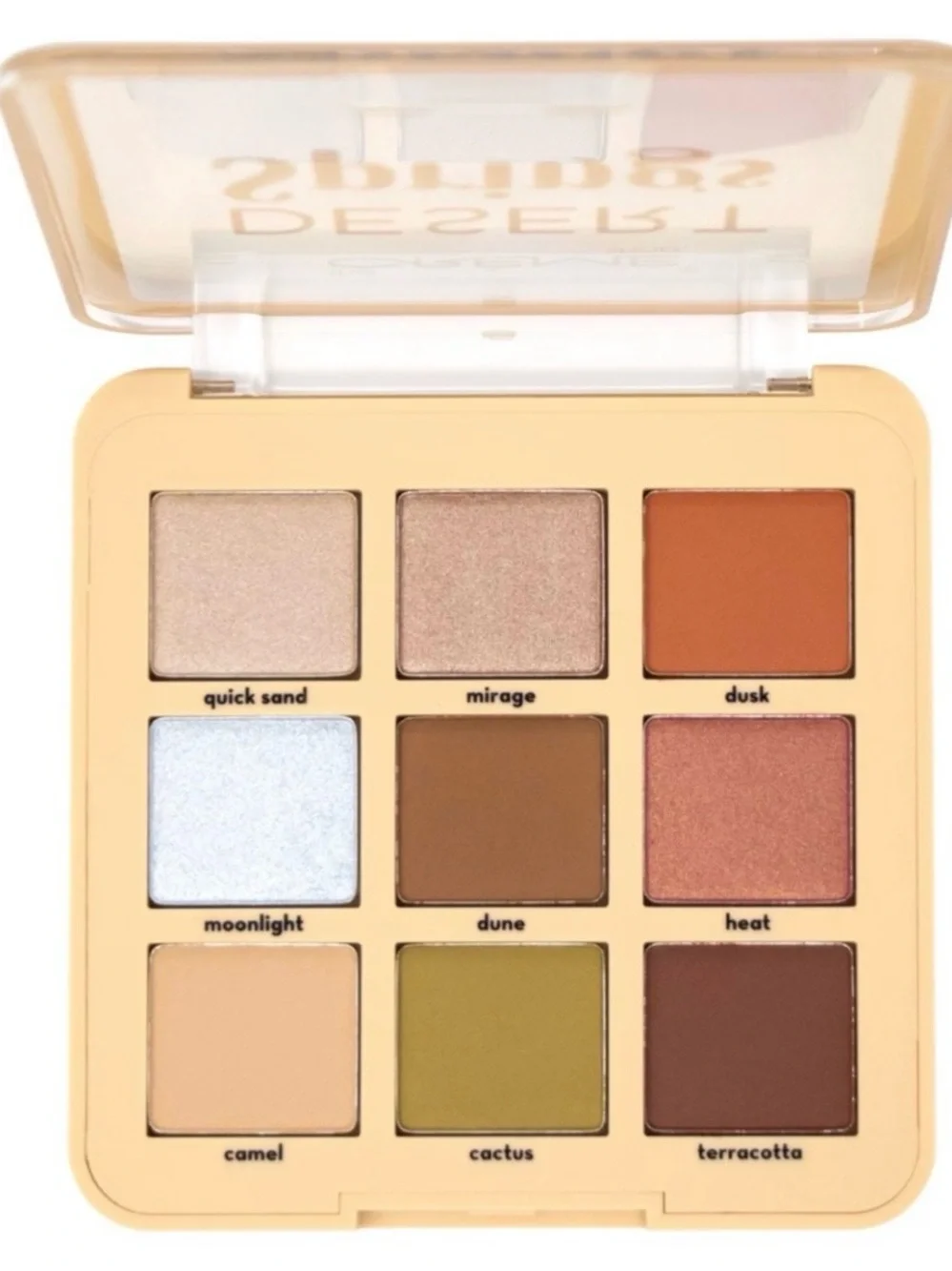 The Crème Shop Desert Springs 9-Color Eyeshadow Palette - Peach, Gold & Olive